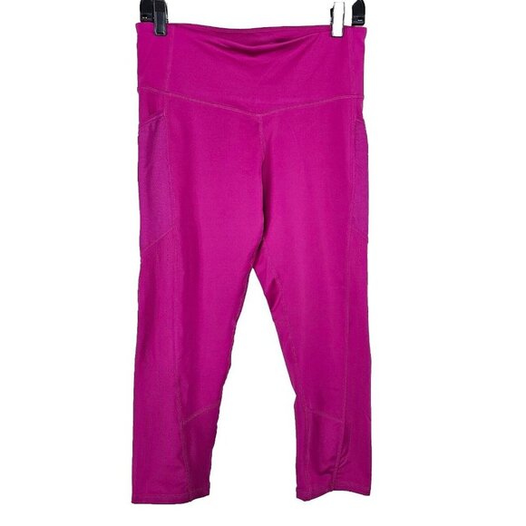 Champion Pants - Champion Womens Leggings Size Large Fuchsia Pink Running Yoga Pockets Athletic